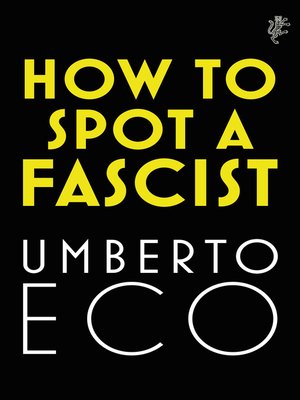 cover image of How to Spot a Fascist
